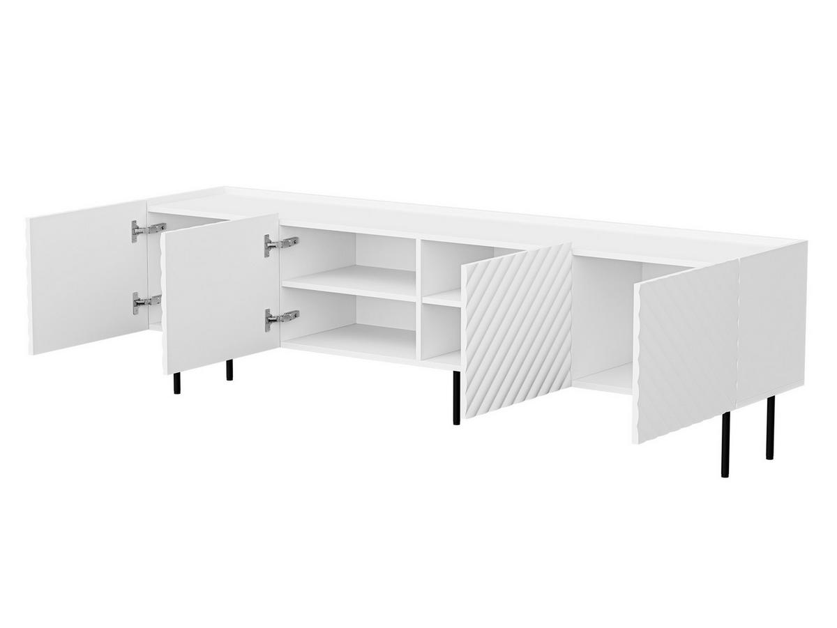 TV-LOWBOARD Lucca 200 4D - Schwarz, Holz/Holzwerkstoff (200/59/40cm) - MIRJAN24