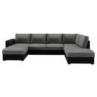 WOHNLANDSCHAFT Wilma Premium, Seite: Rechts - Schwarz/Grau, Holz/Textil (305/85/188cm) - MIRJAN24