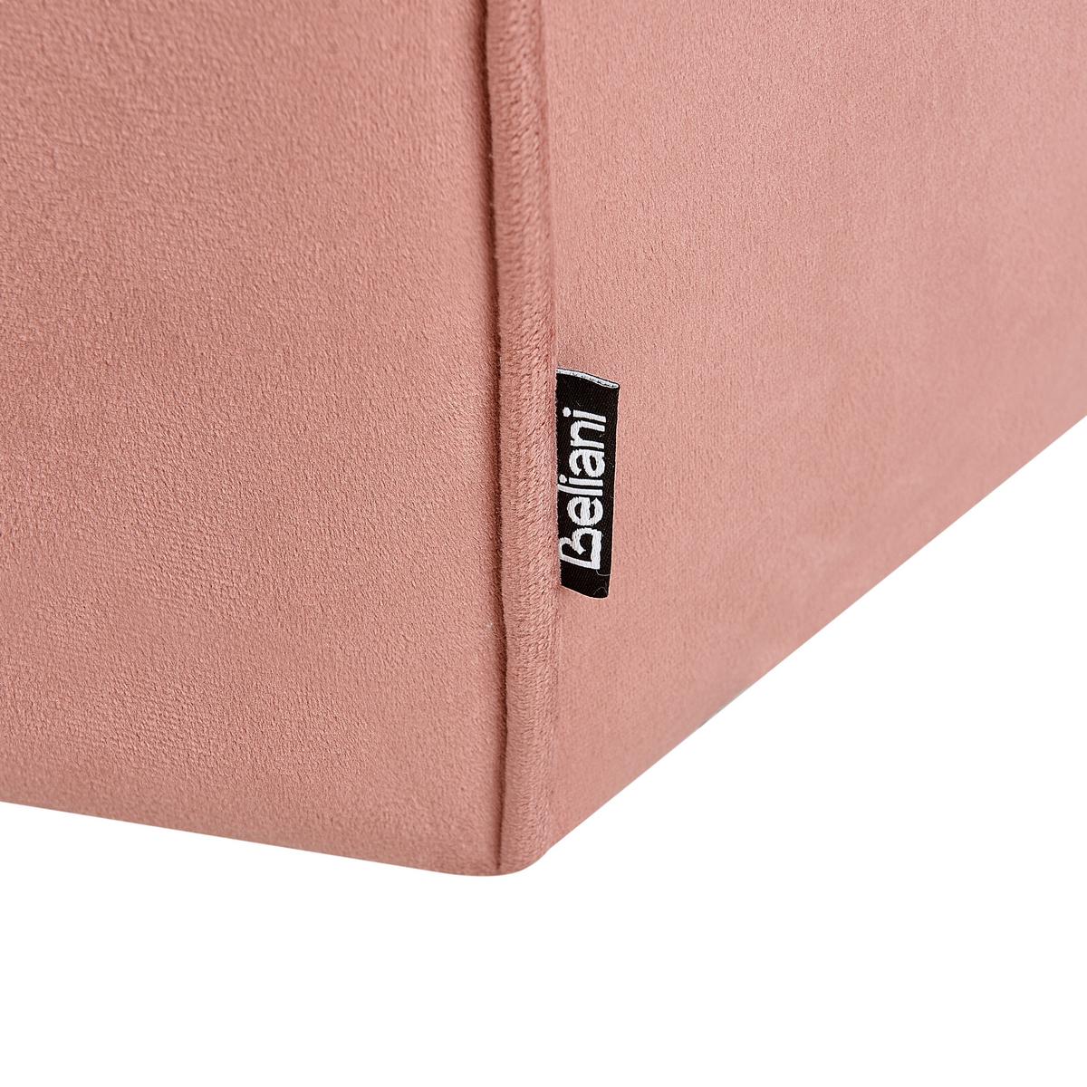 POUF Samtstoff Rosa Wishek - Pink, Holz (45/40/45cm) - Beliani