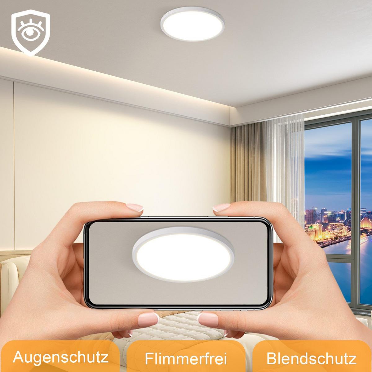 LED-DECKENLEUCHTE Maldonado 18/18/2.6 cm - Weiß, Kunststoff (18/18/2.6cm) - Nettlife