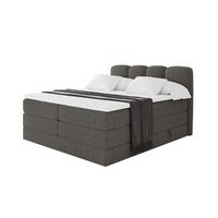 BOXBETT mit Matratze H3|H4 - NINA KING - 200x200 cm - Grau - Grau, Holzwerkstoff (200/200cm) - ALTDECOR