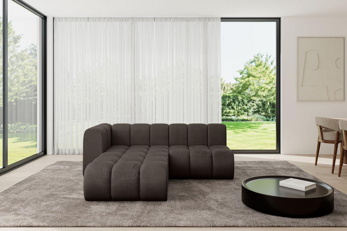 ECKSOFA modulares Sofa Darnel-L1 - 205x177x70 cm Braun - Braun, Holzwerkstoff/Textil (205/177cm) - ALTDECOR