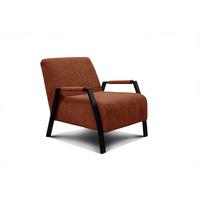 SESSEL KOBE, dunkelorange - Dunkelorange/Schwarz, Holz/Textil (72/76/90cm) - Wozimo