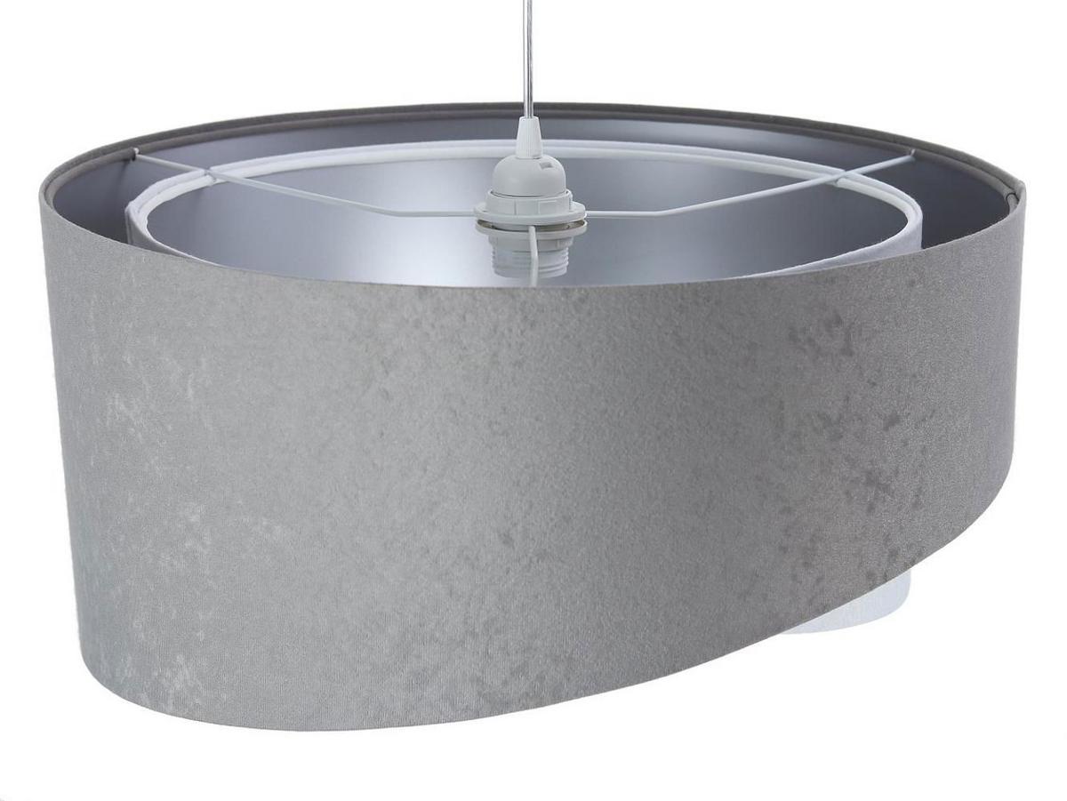 HÄNGELEUCHTE Grau 50/23 cm - Weiß/Grau, Kunststoff (50/1.3/23cm) - ONZENO