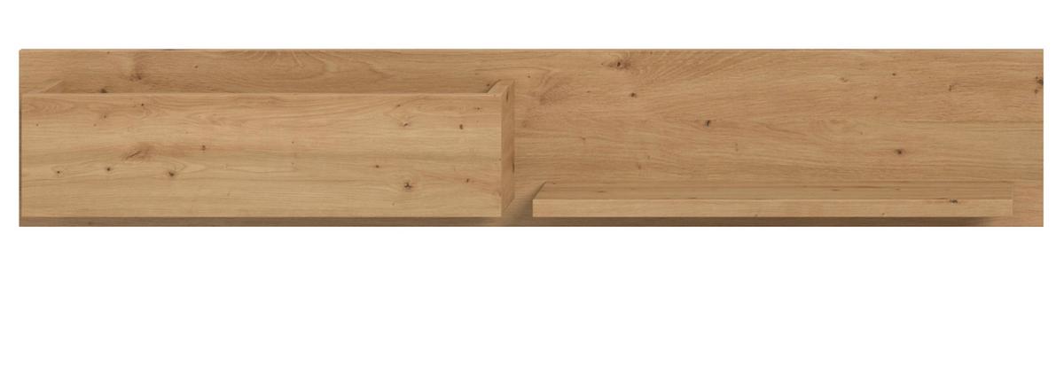 REGAL Artisan Eiche, Wandregal 110 cm hängend - Eiche Artisan, Holzwerkstoff/Metall (110/19/16cm) - Inn.Furn