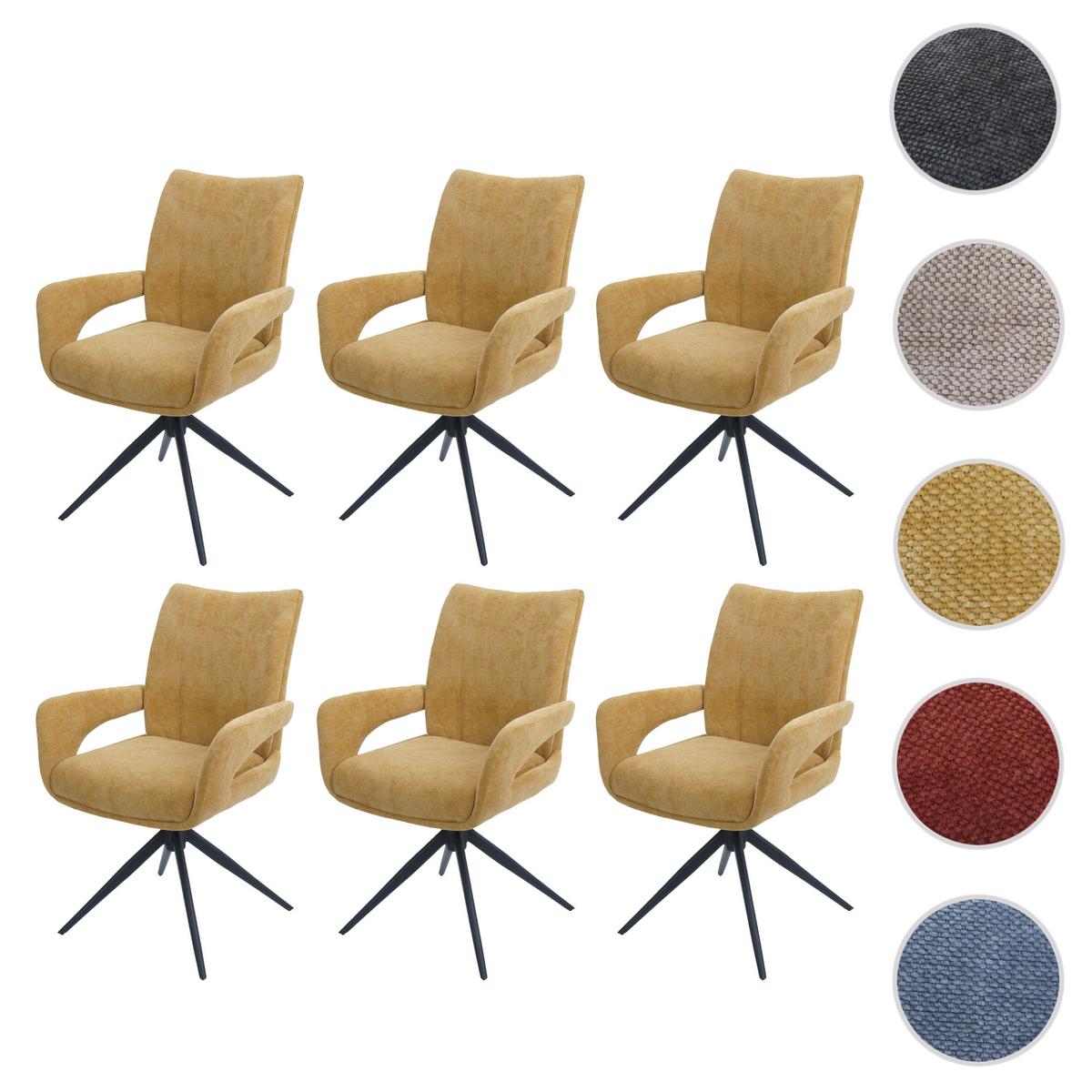 ESSZIMMERSTUHL Gelb 6er-Set - Currygelb/Gelb, Textil (60/90/60cm) - MCW
