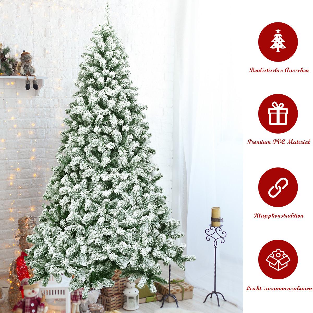 WEIHNACHTSBAUM 7.5FT Grün - Grün, Kunststoff (225cm) - COSTWAY