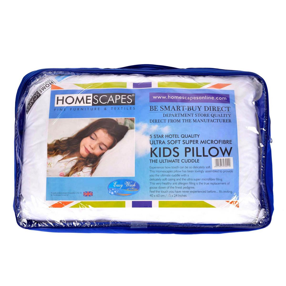 KINDERKISSEN Kopfkissen Super-Mikrofaser 40/60 cm - Weiß, Textil (40/60cm) - Homescapes