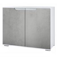 KOMMODE Sylt Beton Oxid Optik - Hellgrau, Holzwerkstoff (92.5/75.5/35cm) - Vladon