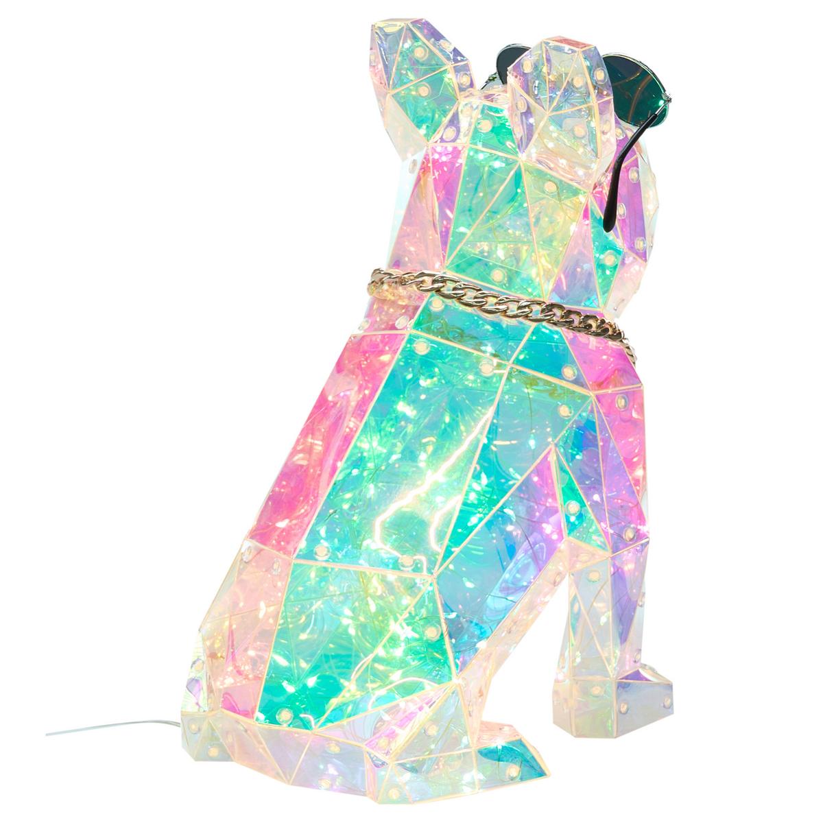 LED-DEKORATION Hund Bunt Jonku - Multicolor, Kunststoff (21/22/33cm) - Beliani