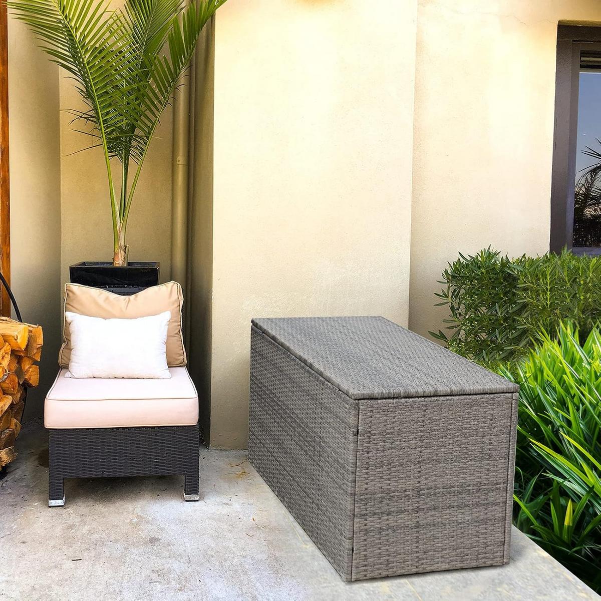 STAURAUM Grau - Grau, Naturmaterialen (115/65/60cm) - COSTWAY