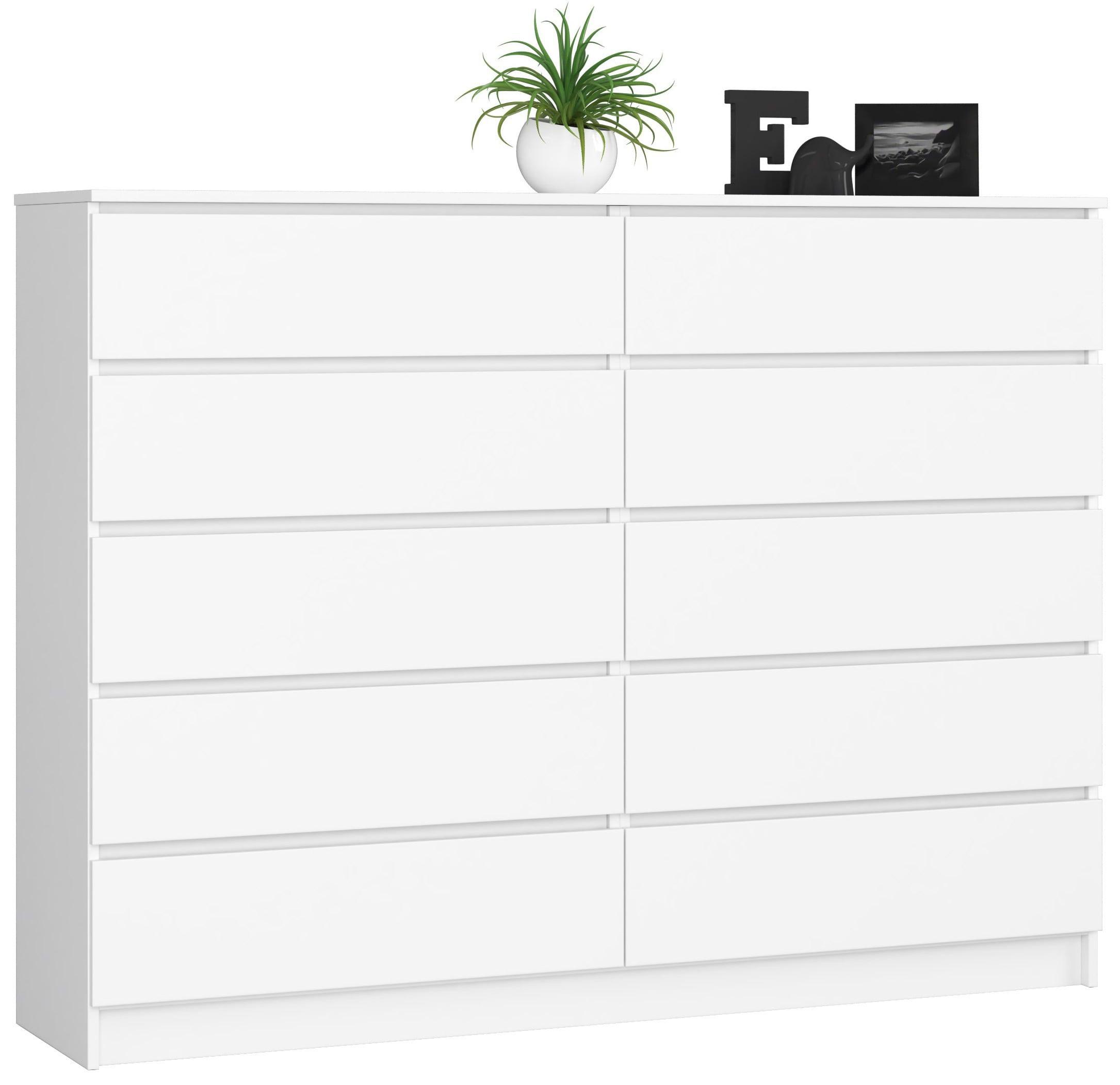 KOMMODE Weiß 121/160/40 - Weiß, Holzwerkstoff (160/121/40cm) - RAUMHIRSCH FURNITURE