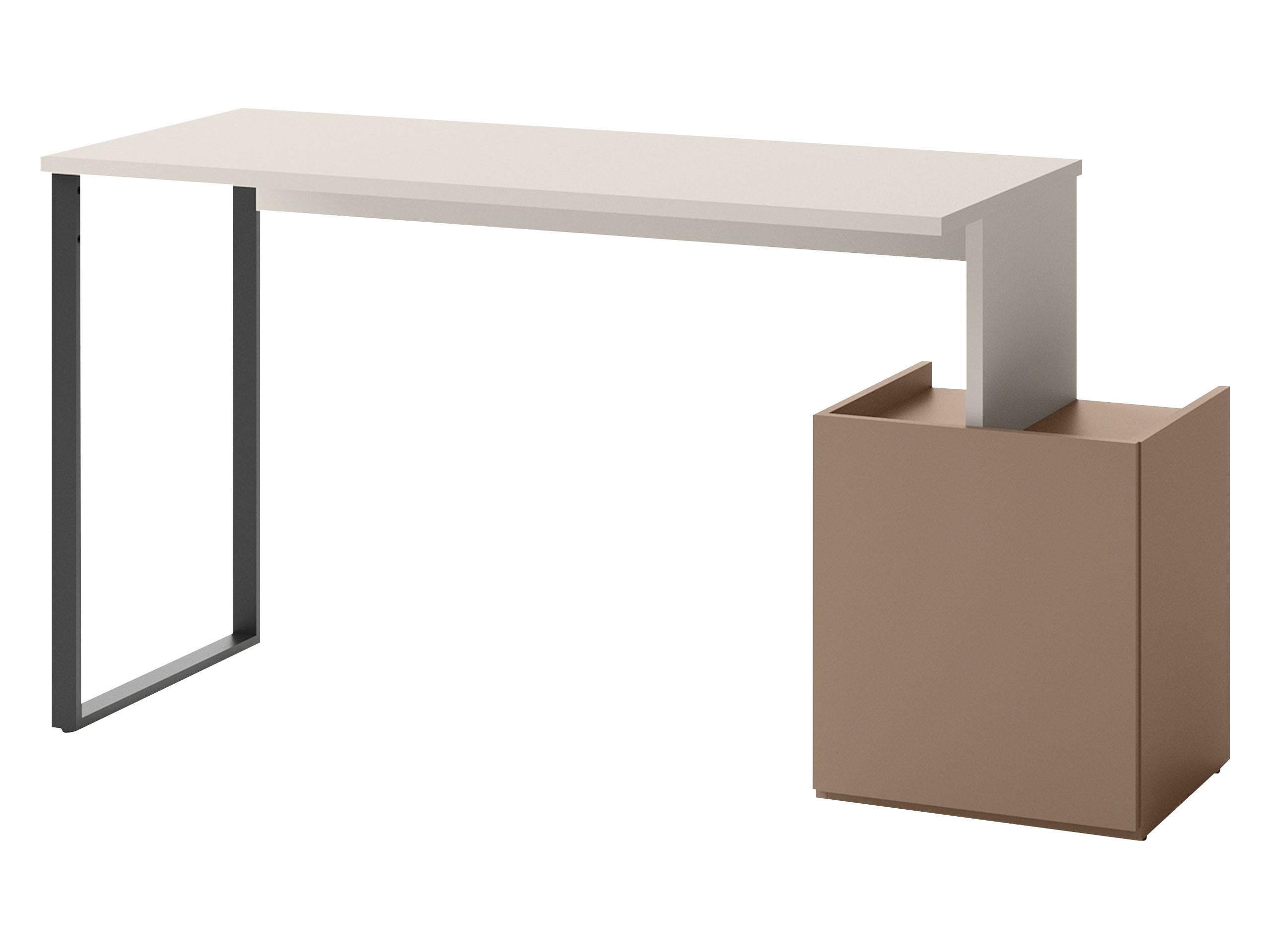 SCHREIBTISCH Sigma 1D SG09 - Kaschmir/Trüffeleichefarben, Holzwerkstoff/Metall (163/55/77cm) - MIRJAN24