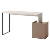 SCHREIBTISCH Sigma 1D SG09 - Kaschmir/Trüffeleichefarben, Holzwerkstoff/Metall (163/55/77cm) - MIRJAN24