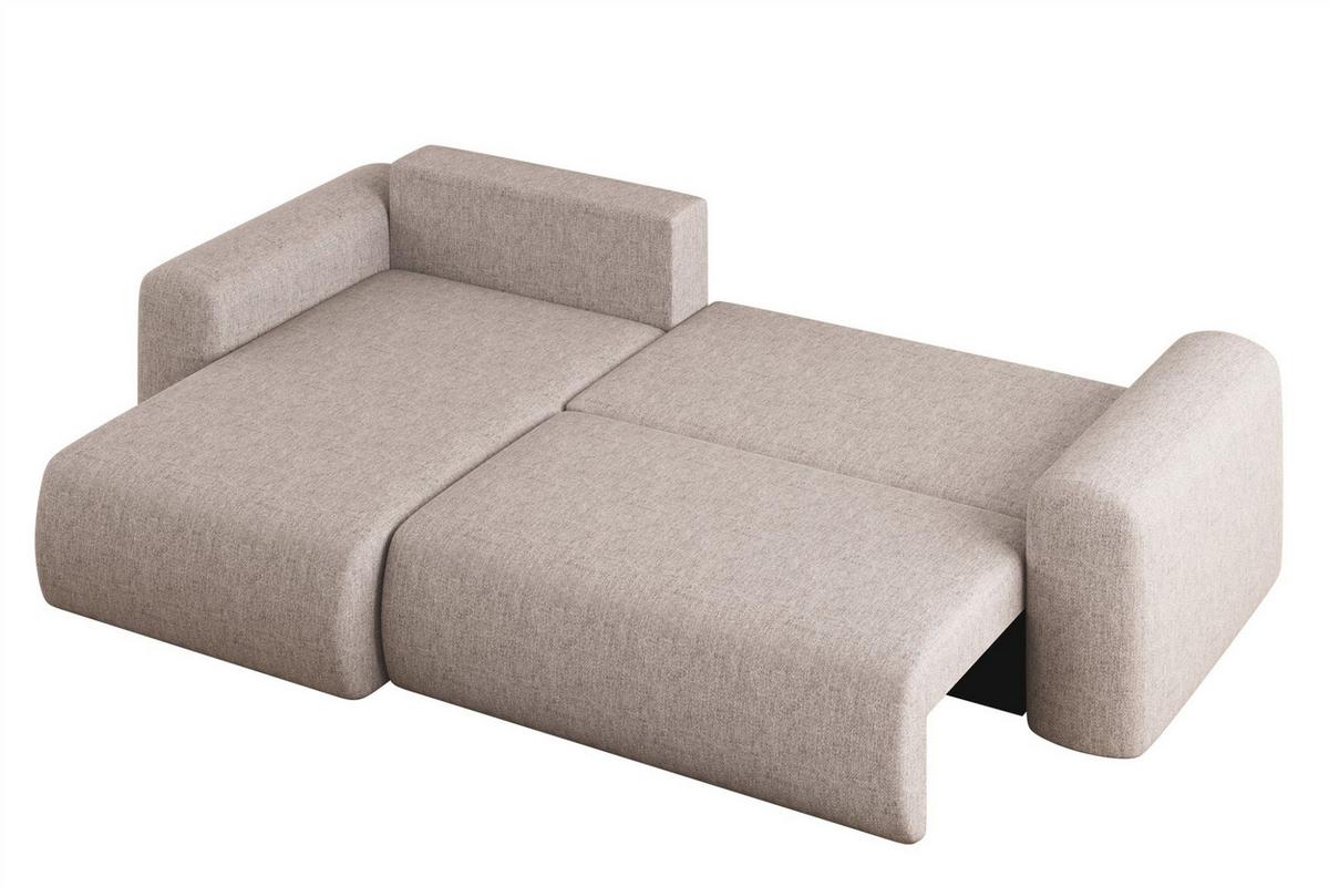ECKSOFA Flora In Verita - Hellgrau, Holzwerkstoff/Textil (145/272cm) - Fun Möbel