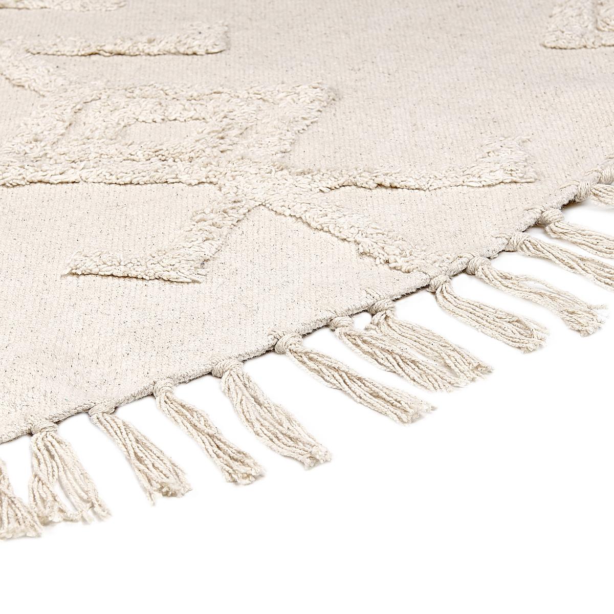 TEPPICH geflochten Beige 140 cm Harran - Beige, Textil (140/140cm) - Beliani