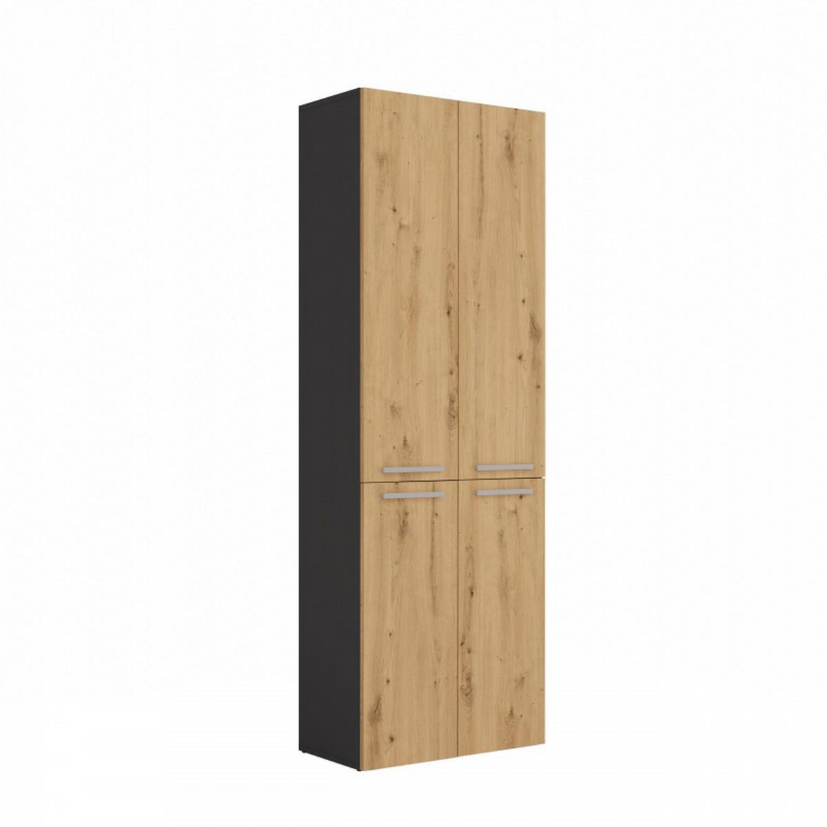 BADEZIMMERSCHRANK Anthrazit, Artisan 60/174/30 - Anthrazit, Holzwerkstoff (60/174/30cm) - RAUMHIRSCH FURNITURE