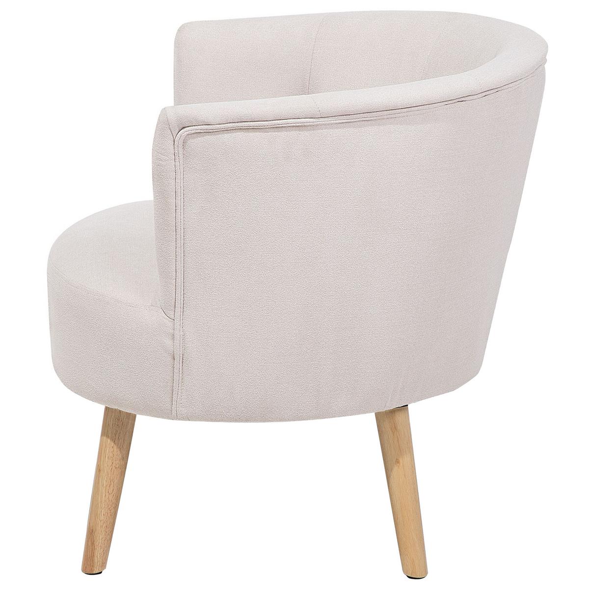SESSEL Polsterbezug Weiß Odenzen - Weiß, Holz/Textil (72/74/73cm) - Beliani