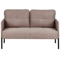 2-SITZER-SOFA hellbraun Lahti - Schwarz/Braun, Textil (124/70/70cm) - Beliani