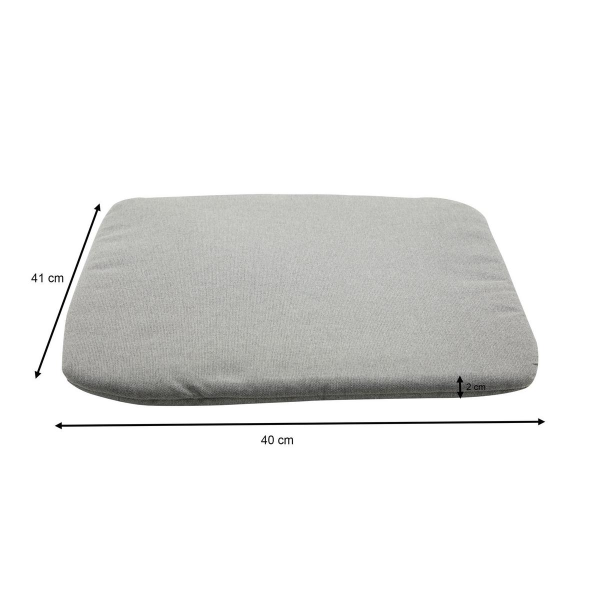 SITZKISSEN CHIARA 4er-Set grau - Grau, Textil (43/43/2cm) - IDIMEX