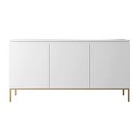 SIDEBOARD Bemmi Weiß mit goldenen Metallbeinen 150 cm - Goldfarben/Weiß, Holzwerkstoff/Metall (150/77/35cm) - Selsey