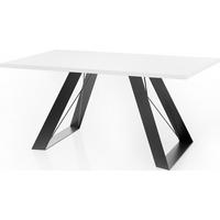 ESSTISCH Colter rechteckig ausziehbar, Weiß 140-240/80/76 cm - Schwarz/Weiß, Holzwerkstoff/Metall (80/240/76cm) - WFL GROUP