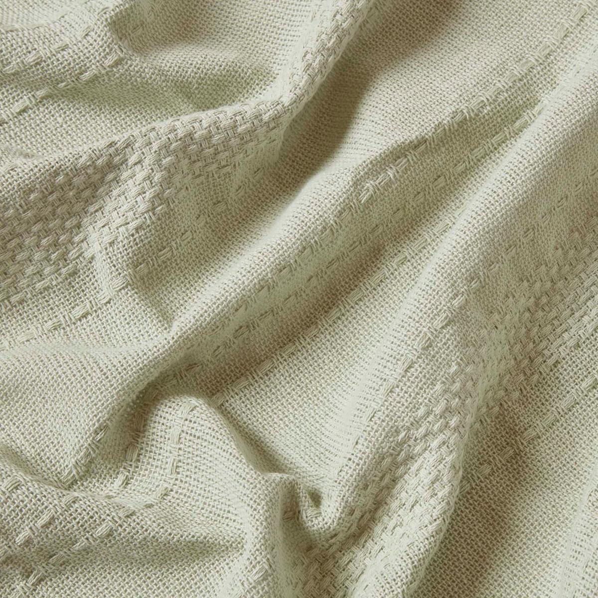 ÜBERWURF Kashi 225/255 cm, Baumwolle mit Fransen - Salbeigrün, Textil (225/255cm) - Homescapes