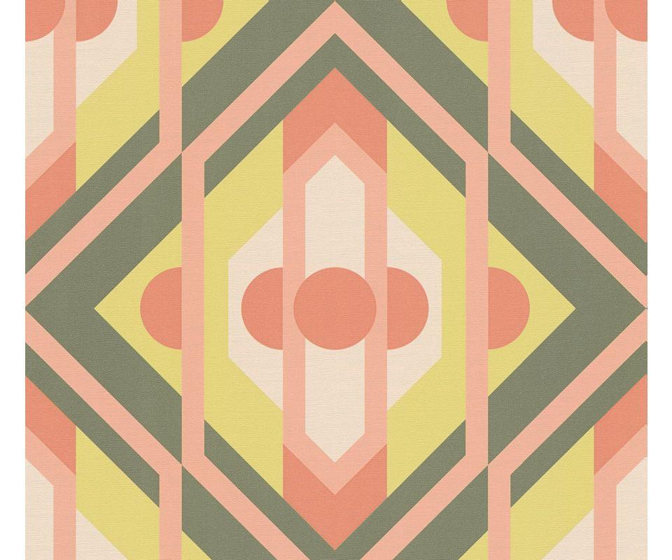 VLIESTAPETE Rosa 53/850 cm - Grün, Textil (53/1cm) - KUNSTLOFT