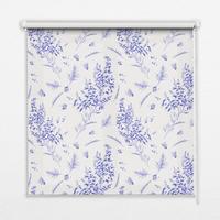 INNENROLLO - Fensterrollo - Rollo - 150x140 cm - Lila Pflanzen - Violett, Kunststoff (150/140/0.5cm) - TULUP