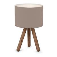 TISCHLEUCHTE Preston - Beige, Holz (18/18/33cm) - lux.pro