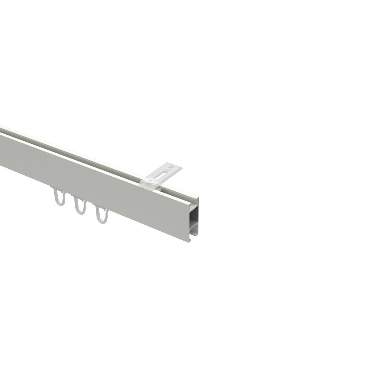 GARDINENSTANGE INNENLAUF Smartline Lox 420 cm (geteilt in 3 x 140 cm), 1-läufig, 14x35 mm Weiß - Weiß, Metall (420cm) - INTERDECO