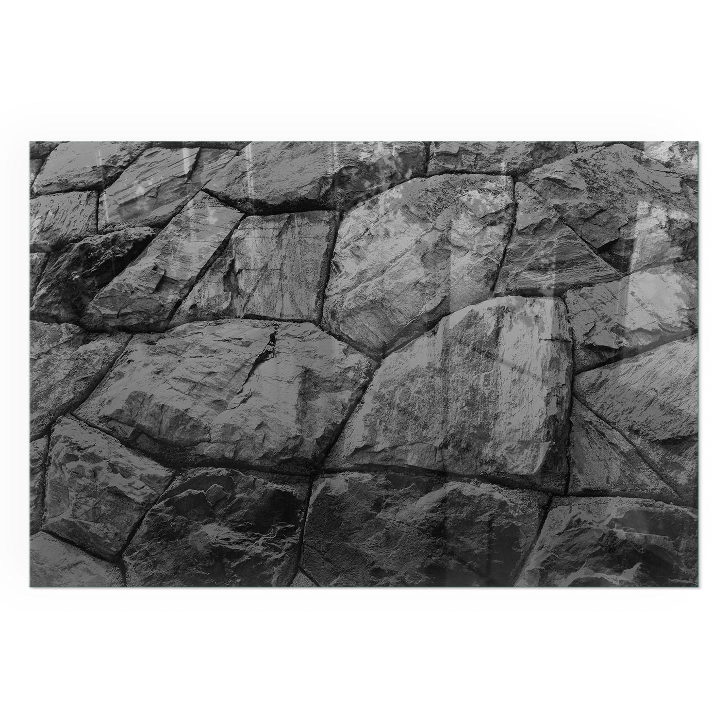 GLASPLATTE für Kamin 120x80 cm - Grau, Glas (120/80/0.4cm) - TULUP