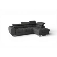 ECKSOFA Bastien Mit Schlaffunktion - Dunkelgrau, Holzwerkstoff/Textil (260/170cm) - Fun Möbel