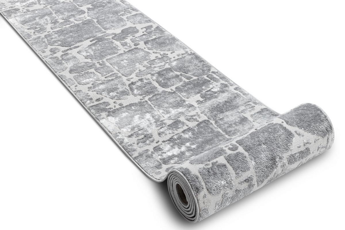 LÄUFER Strukturell MEFE 60/100 cm - Grau, Textil (60/100cm) - rugsX