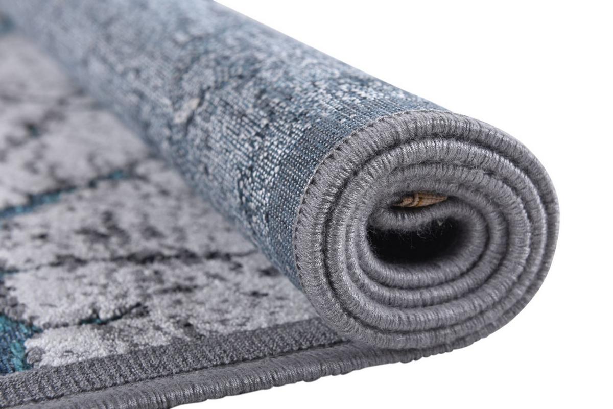 FLACHWEBETEPPICH Orelia 75x150 cm - Türkis, Textil (75/150cm) - Gino Falcone