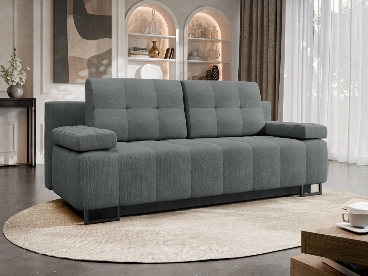 SCHLAFSOFA Morena D - Greige/Schwarz, Holz/Textil (200/90/90cm) - MIRJAN24