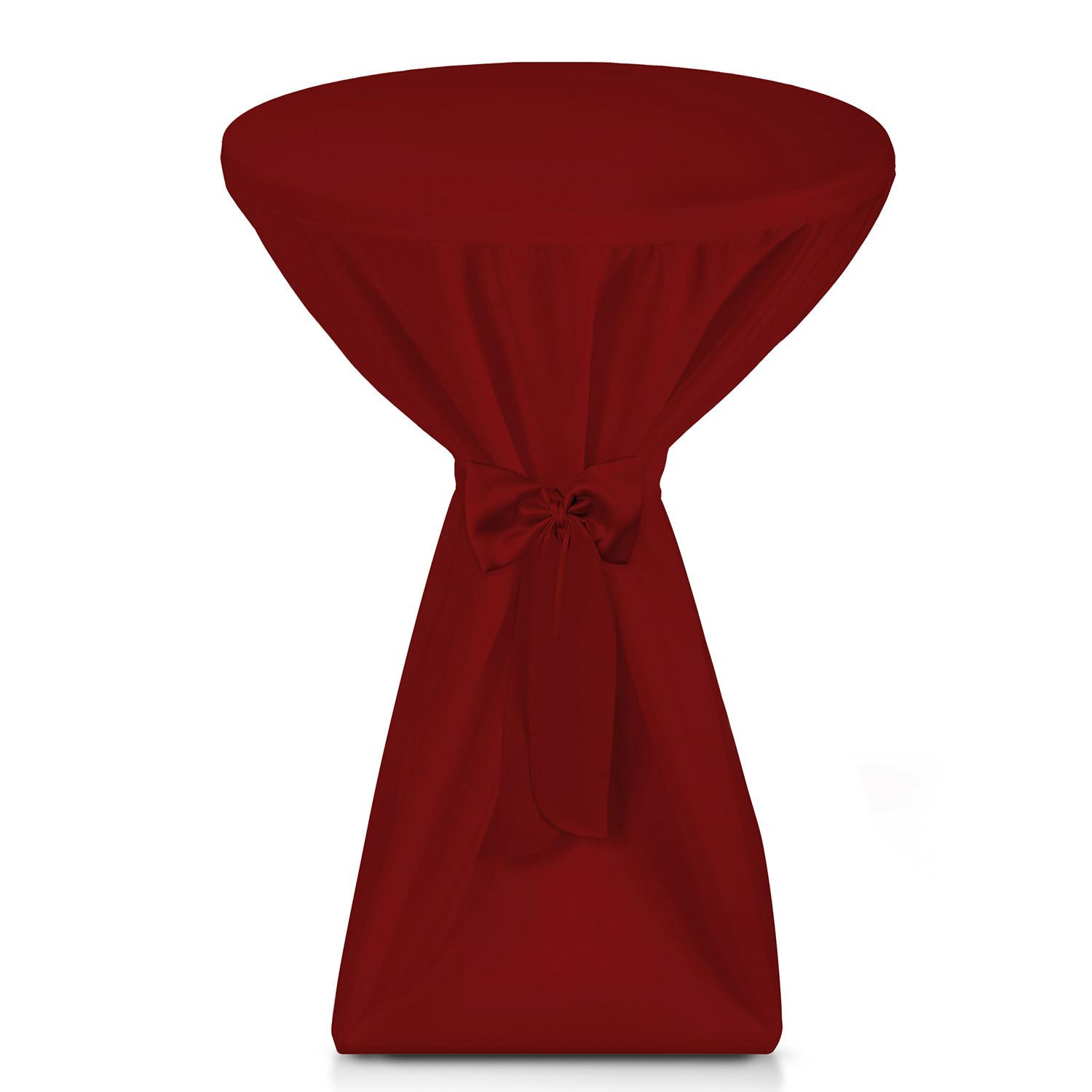 STEHTISCHHUSSE Premium Ø 60cm Bordeaux - Bordeaux, Kunststoff/Textil (60/145cm) - Beautissu 