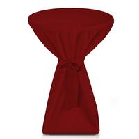 STEHTISCHHUSSE Premium Ø 60cm Bordeaux - Bordeaux, Kunststoff/Textil (60/145cm) - Beautissu 