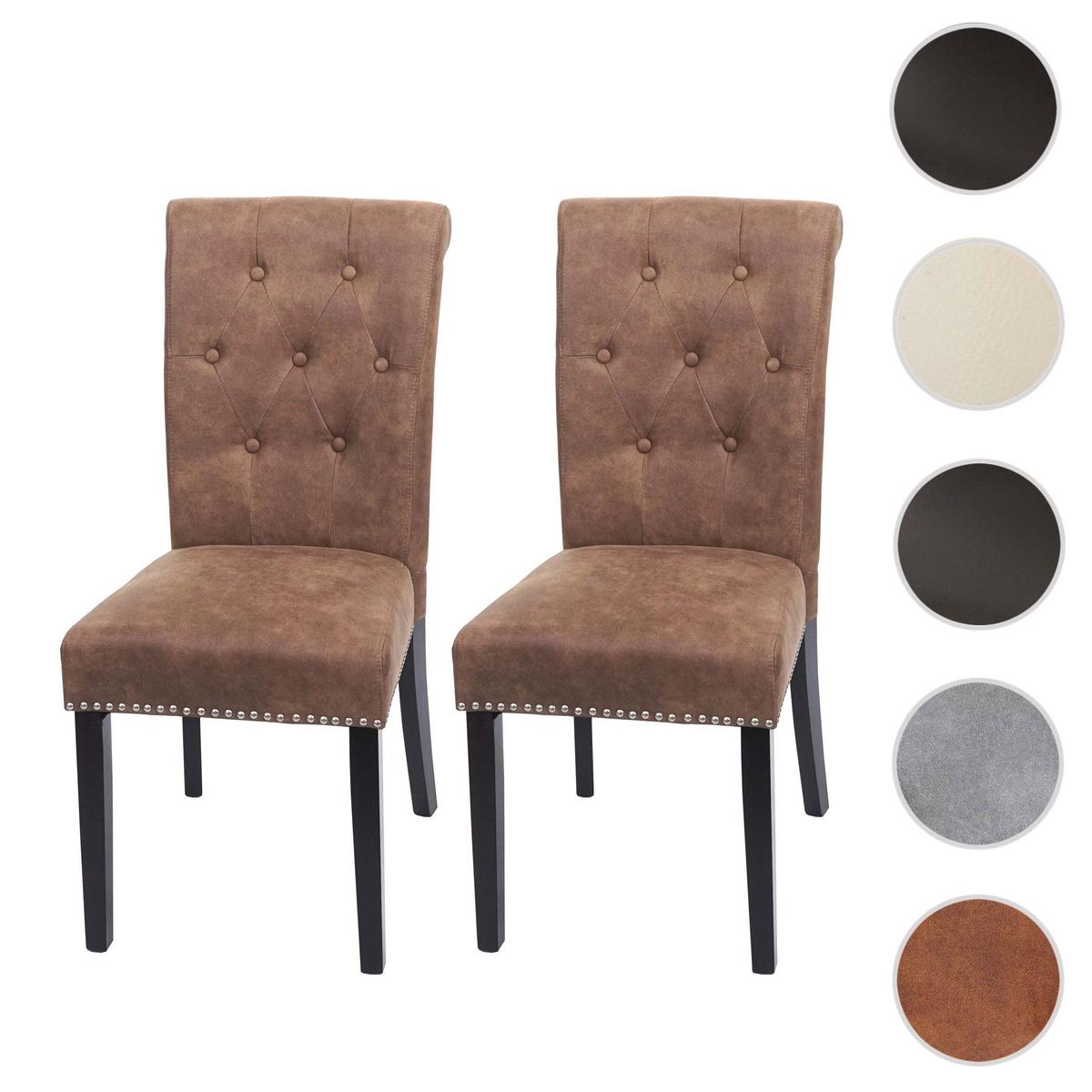 ESSZIMMERSTUHL FIELD Dunkelbraun 2er-Set - Dunkelbraun/Braun, Textil (47/98/62cm) - MCW