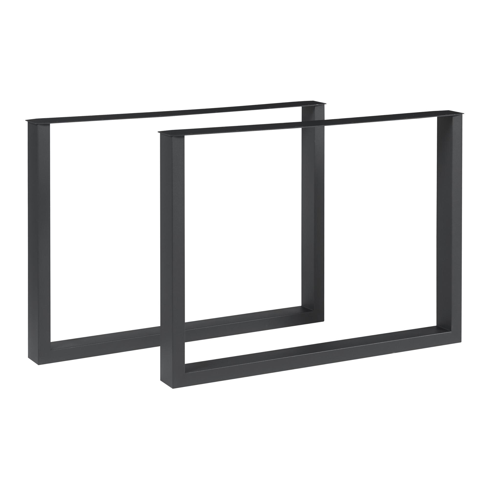 TISCHGESTELL-SET 2 TLG. Makers - Schwarz, Metall (100/72/10cm) - [en.casa]
