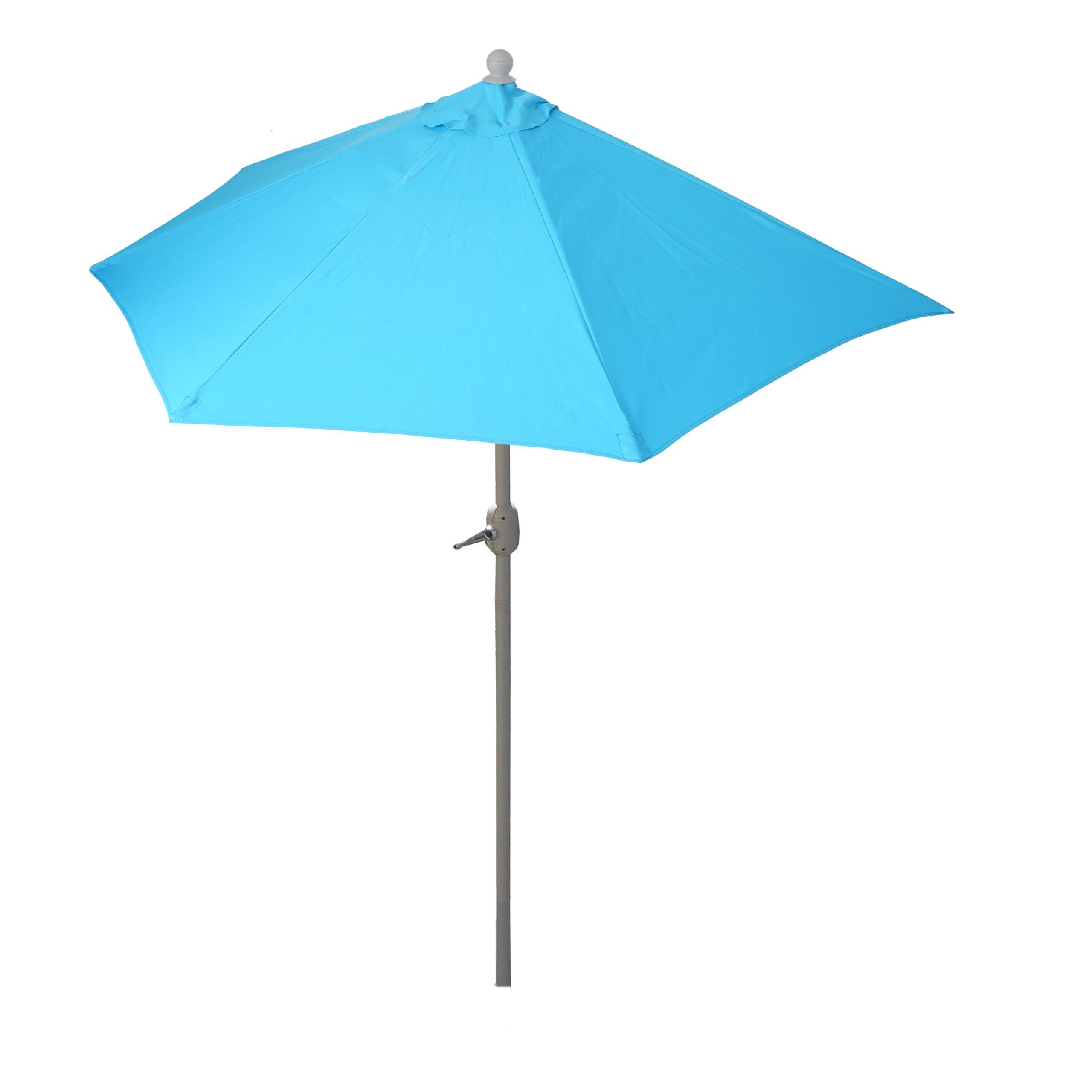 SONNENSCHIRM I HALBRUND UV 50+ Türkis - Türkis, Textil (260/135cm) - MCW