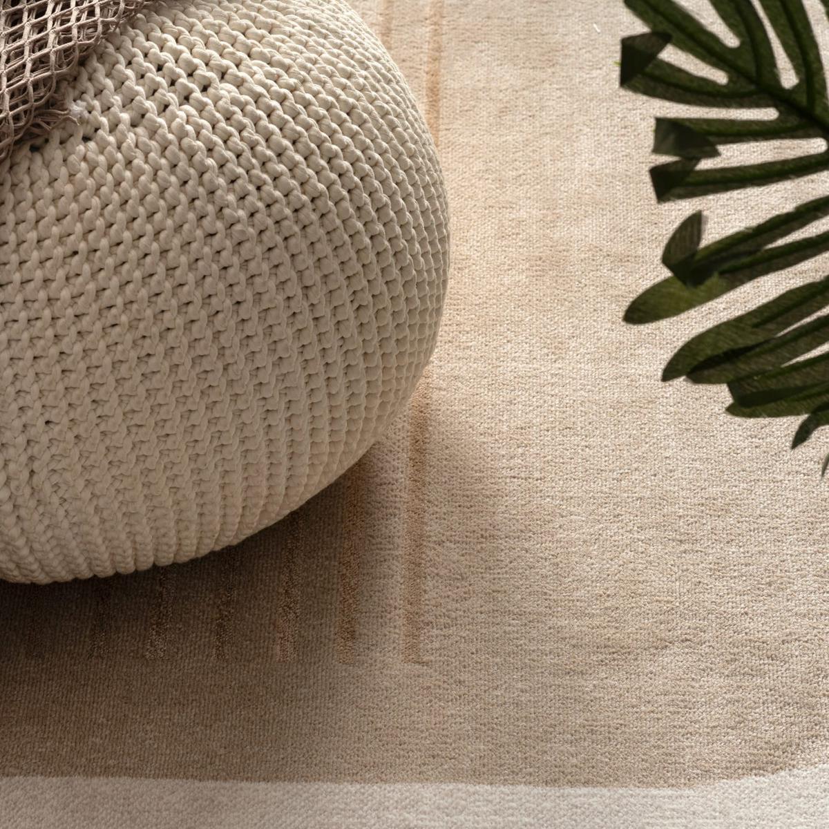 KURZFLORTEPPICH, abstrakt, Florhöhe 11 mm, Beige, 80 x 150 cm - Beige, Textil (150/80cm) - KADIMA DESIGN