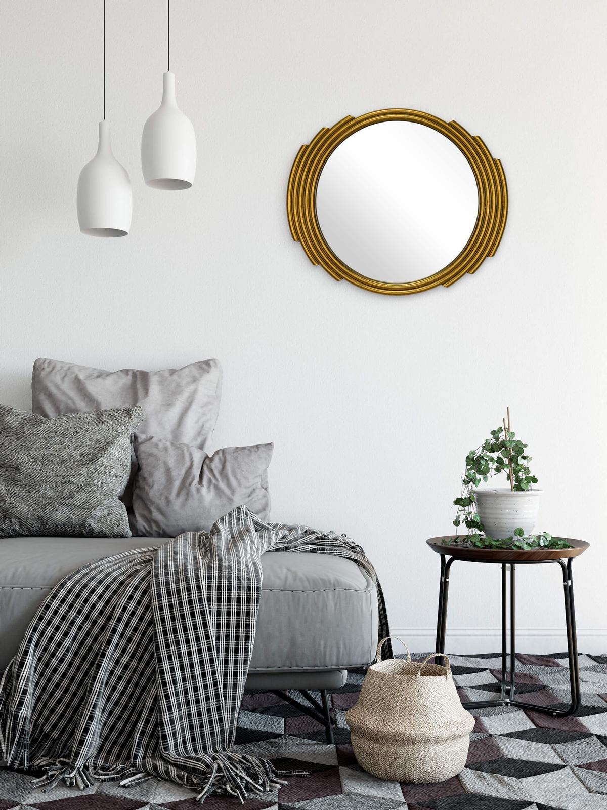 WANDSPIEGEL Gold 61/72 cm - Goldfarben, Metall (12.2/72/5cm) - KUNSTLOFT