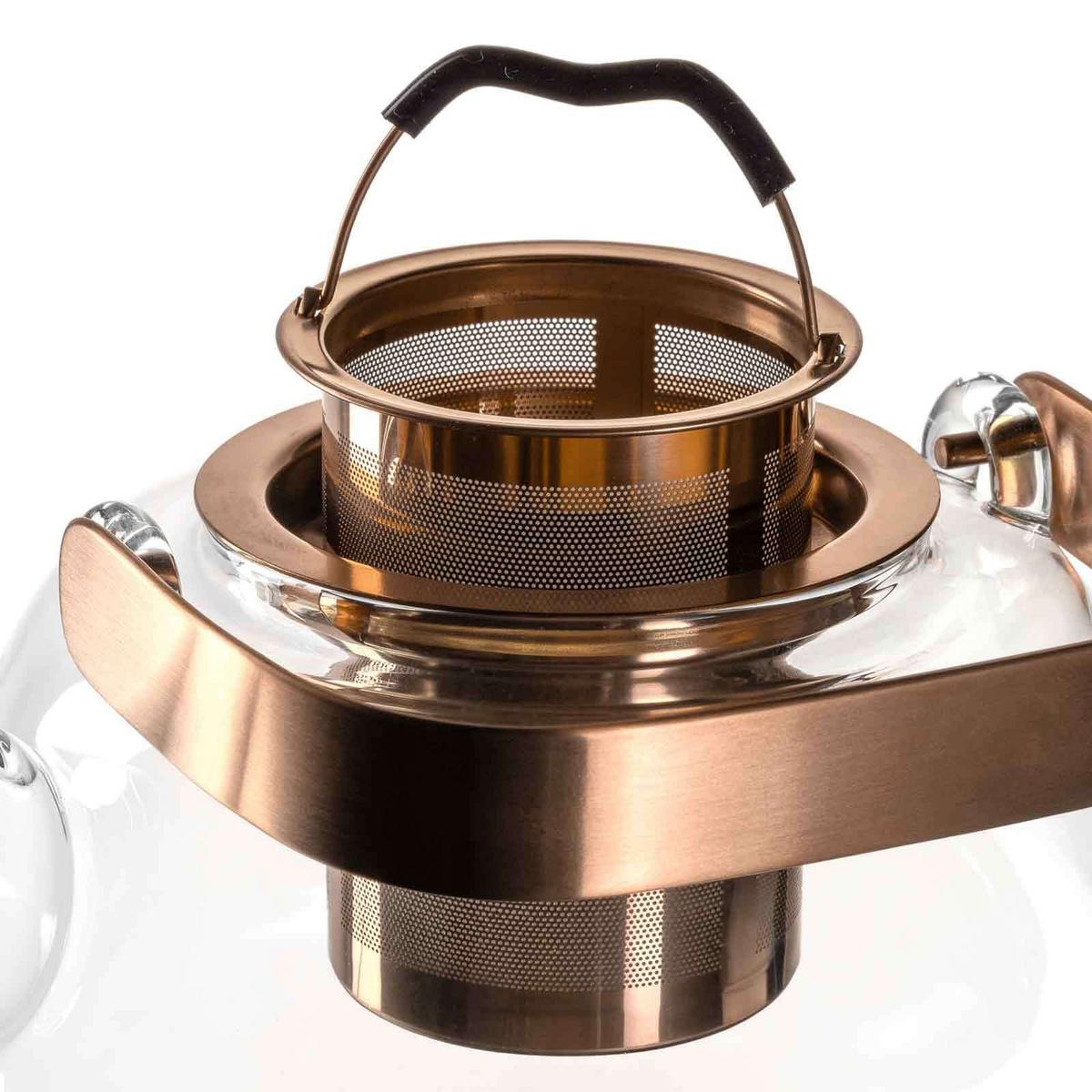 TEEKANNE MIT METALLHENKEL Tè Per Te transparent 1,2 Liter - Transparent, Glas (1.2L) - Leonardo Living