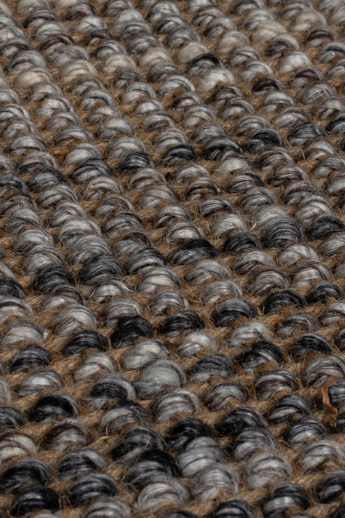 JUTETEPPICH handgewebt WEAVER, einfarbig, Grau, 60 x 230 cm - Grau, Textil (230/60cm) - KADIMA DESIGN