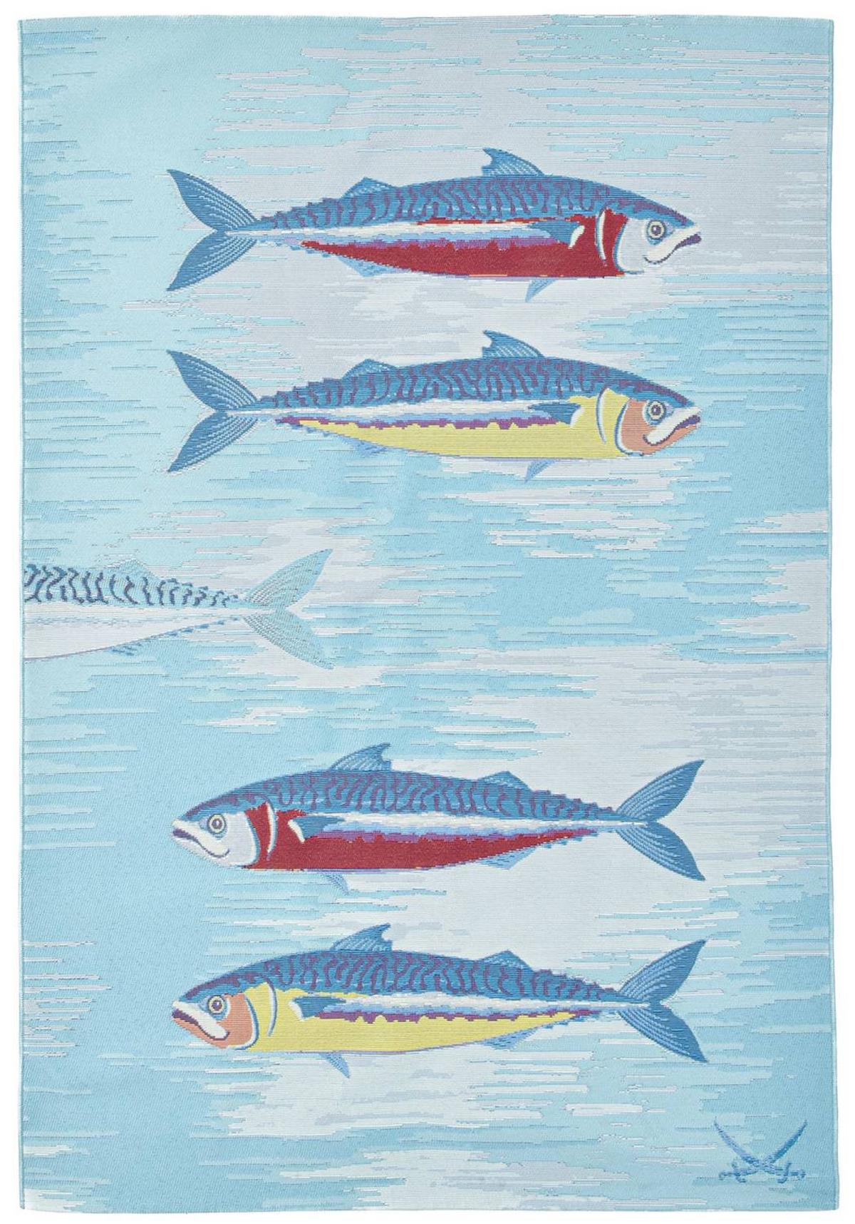 OUTDOORTEPPICH Rantum Beach 100x200 cm - Türkis, Textil (100/200cm) - Sansibar SYLT