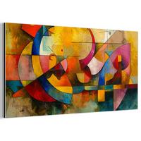 METALLBILD Kunst - Abstrakt - Modern 80x40 cm - Gelb, Metall (80/40cm) - MuchoWow