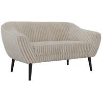 2-SITZER-SOFA PIRS - Beige Cord - Schwarze Beine - Beige/Creme, Holzwerkstoff/Textil (140/75/74cm) - MKS