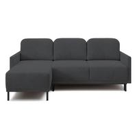 ECKSOFA Hamiel Blaugrau Cord - Blaugrau/Hellgrau, Textil/Metall (212/142cm) - Selsey