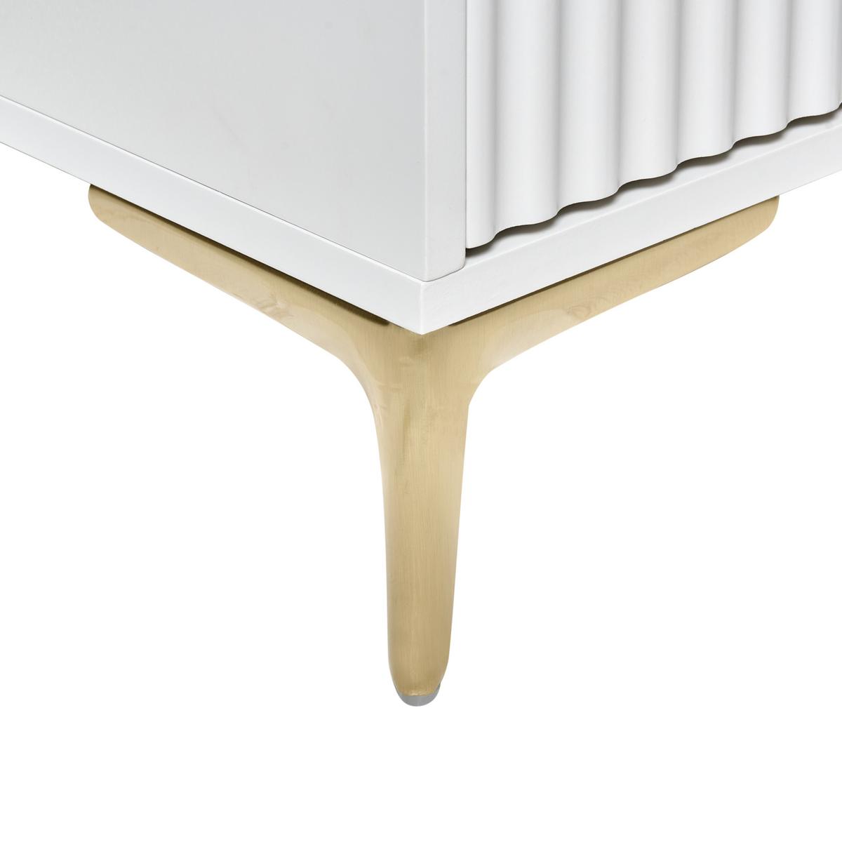 KOMMODE mit 6 Schubladen Weiß Walcott - Weiß, Holzwerkstoff (108/89/40cm) - Beliani